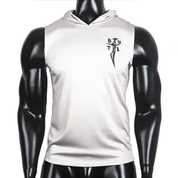 MUMS KARSTĀ Vīriešu Modes Sporta Apģērbu Kultūrisms pelēkā vārna Tvertnes Augšpusē Muskuļu kapuci Krekls