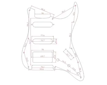 Musiclily HSS 11 Caurumu Ģitāra Stratēģijām Pickguard par Fender ASV/Meksikas Izgatavots Standard Stratocaster Modernā Stilā, 4Ply Zilā Pērle