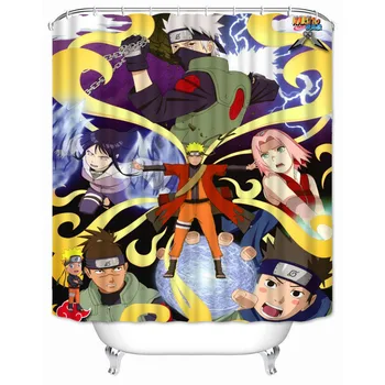 Musife Pasūtījuma Augstas Kvalitātes Japāņu anime Multfilmu Naruto Dušas Aizkars Ūdensizturīgs Vannas istaba Poliestera Auduma Aizkars Vannas istaba
