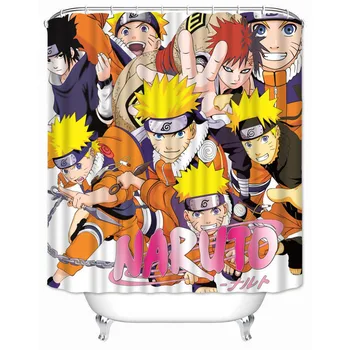 Musife Pasūtījuma Augstas Kvalitātes Japāņu anime Multfilmu Naruto Dušas Aizkars Ūdensizturīgs Vannas istaba Poliestera Auduma Aizkars Vannas istaba