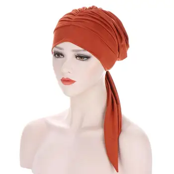 Musulmaņu Modes Ilgi Asti Loku Turban Cepures Sievietēm Stiept Iekšējo Hijab Islāma Hairband Lakatu Sunīti Āfrikas Nodaļas Vadītājs Wrap Klp