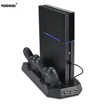 Mutilfunction PS4 Vēsāks PlayStation 4 Dzesēšanas Ventilatoru Vertikāli Stāv PS4 Konsole PlayStation 4 Dzesētājs ar Uzlādes Stacija