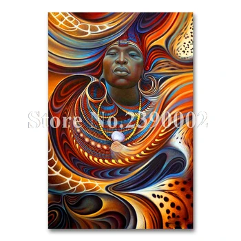 Mājas Apdare 5D Diy Dimanta Glezna Krustdūrienā Āfrikas Sievietēm Dimanta Izšuvumi Pilnu Kvadrātveida Dimanta Mozaīkas Dekori Bildes