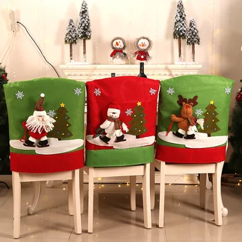Mājas Apdare Galda, Krēsla Pārsegs ar Muguras Ziemassvētku Ēdamistabas Krēslu Pārvalki Santa Sēdekļa Pārvalki Ēdamistabas Krēsli Jaunais Gads ir 2021.