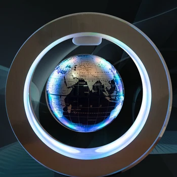 Mājas Biroja Dekoratīvās Izgaismotas Anti-gravitācijas Auto Rotācijas Peldošās Pasaulē Magnētiskā Levitation Dāvanu Zemes Led 4 Collu Darbvirsmas