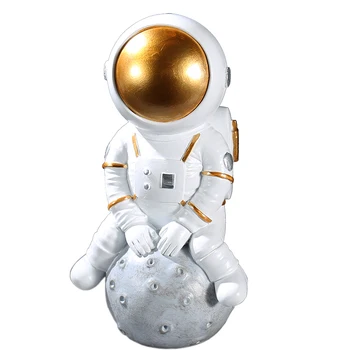 Mājas Dekori Kosmonauts Skulptūru Kosmosa Astronautu Statuja Ziemeļvalstu Radošo TV Kabineta Telpa Skaitļi Figūriņas Darbvirsmas Miniatūras Modeli