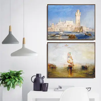 Mājas Dekorēšanas Māksla Sienas, Attēlus No Dzīvo Istabā, Plakātu Druka Kanvas Gleznas Britu Joseph Mallord William Turner kuģis 1