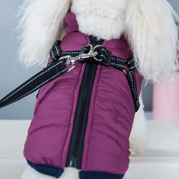 Mājdzīvnieki Suns Rudens Ziemas Slēpošanas Tērps Bez Piedurknēm, Kokvilnas Polsterēta Veste Ar Izturīgu Krūšu Siksna Izmantot Jaunās Ierašanās