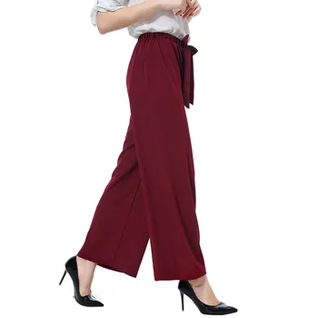 Mājīga Dāmas Biroja Bikses Modes Zaudēt Ilgi, Plašu Kāju Sieviešu Bikses ar Augstu Vidukli, Ikdienas Drēbes Sievietēm Pantalon Femme