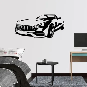 Mākslas Dekoru AMG GT Roadster Quote Sienas Uzlīmes Decal Zēnu istabā, Spēles, Bārs, bērnu istabas, Dzīvojamā Guļamistabas Sienas D816