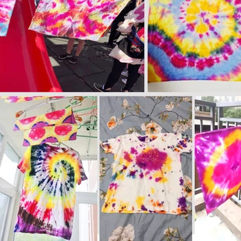 Mākslas Dekorēšana, Tekstila Krāsas, Amatniecības Pigmenta Nav Toksisks Spirāli Pastāvīgu Papildierīces, kas Krāsains Tie Krāsošanas Komplekts DIY Apģērbu Audums