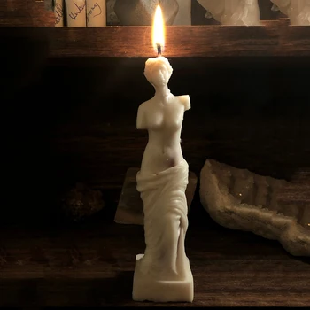 Mākslas Sievietes Ķermeņa DIY Sveču Veidnes Sieviešu Salauztu Roku Venus Skulptūru Smaržas, Sveces Silikona Pelējuma Smaržas Sveču liešana Pelējuma