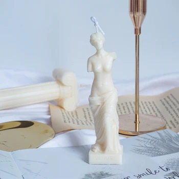 Mākslas Sievietes Ķermeņa DIY Sveču Veidnes Sieviešu Salauztu Roku Venus Skulptūru Smaržas, Sveces Silikona Pelējuma Smaržas Sveču liešana Pelējuma