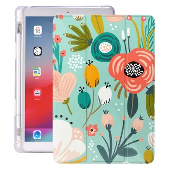 Mākslas Ziedi Silikona Gadījumā 10.9 collu Gaisa 4 2020. gadam 10.5 collu iPad Pro 7 8 ipad 2019 12.9 ipad Pro 2018 Mini 4 5 Aizsardzības