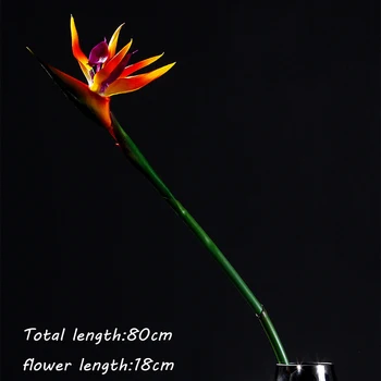 Mākslīgo ziedu Putnu paradīze Strelitzia grīdas viltus ziedu justies zaļā floar apdare ziedu telpas kāzu svinības 80cm