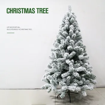 Mākslīgās Ziemassvētku Koks, Priede Balts Liels Ziemeļvalstu Flocking Ir 2021. Jauno Gadu Apdare, Led Durvju Sienas Rotājumi Suvenīri Ainas Dekori