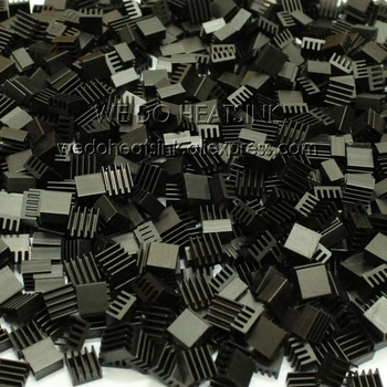 MĒS HEATSINK 100gab 8.8x8.8x5mm Black Anodize Ram SOIC8 FET Heatsink Alumīnija Chipset Alumīnija Siltuma Izlietne Fani un Dzesēšanai