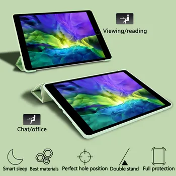 Mīksto Persiku Magnēts Flip Cover For iPad Pro 2020. gada 7. paaudzes Gadījumā, Air 2 11 Pro Gadījumā Tablet Folding Lietā Par iPad Mini 5 4 3 2