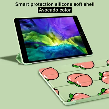 Mīksto Persiku Magnēts Flip Cover For iPad Pro 2020. gada 7. paaudzes Gadījumā, Air 2 11 Pro Gadījumā Tablet Folding Lietā Par iPad Mini 5 4 3 2