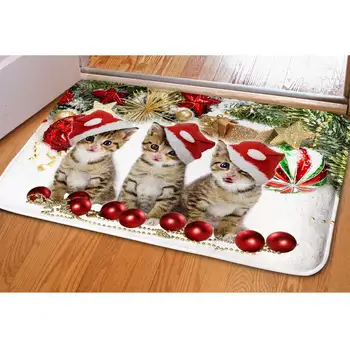Mūsdienu Laipni Doormat Maz Kaķis Durvju Paklāji Iekštelpu Virtuves Paklāju Ziemassvētku Paklāji