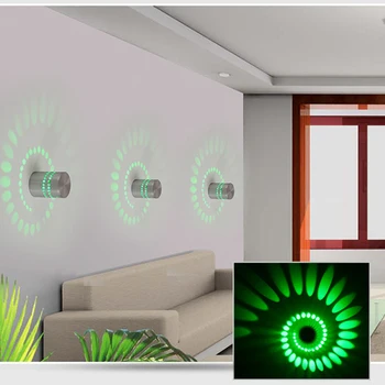 Mūsdienu LED Griestu Gaismas 3W RGB sienas Sconce par KTV Bārs Apdare Priekšā, Balkons, lampa Lievenis gaismas koridoriem Gaismas Armatūra