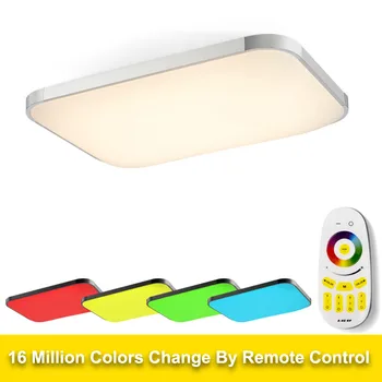 Mūsdienu LED Griestu Gaismas Lampa RGB, lai dzīvojamā istaba guļamistaba 90-260V reostats laukumā flush mount griestu led plafondlamp bērnu istabas