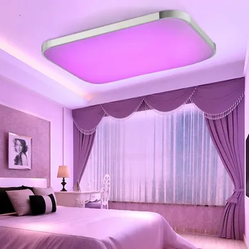 Mūsdienu LED Griestu Gaismas Lampa RGB, lai dzīvojamā istaba guļamistaba 90-260V reostats laukumā flush mount griestu led plafondlamp bērnu istabas