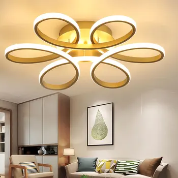 Mūsdienu LED Griestu lampas Tālvadības pulti Dzīvojamā istaba Guļamistaba 72W 90W 120W Alumīnija boby iekštelpu plafond Lampas flush mount