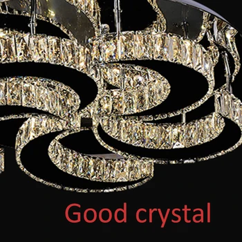 Mūsdienu LED Kristāla Lustras Gaismas Lampas Dzīvojamā Istabā Cristal Spīdumu Lustras Apgaismojums Kulons Karājas Griestu lampas