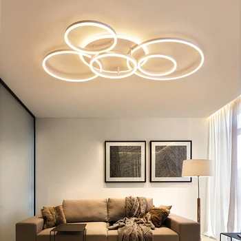 Mūsdienu Led Lustras Apgaismojums Dzīvojamā istaba Guļamistaba Iekštelpu Lampas Tālvadības spīdumu lustras, lampas AC90v-260v lampadario