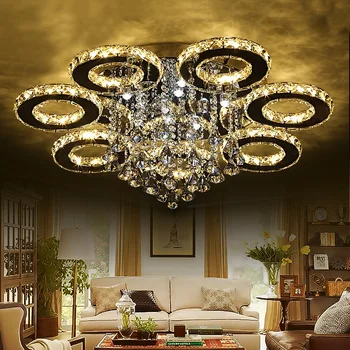 Mūsdienu luksusa kristāla led griestu lampas apgaismojums dzīvojamā istaba guļamistaba apgaismojuma radošo restorāns Griestu lampa AC110-240V