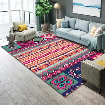 Mūsdienu Marokas Stila Print Art Paklāja Dzīvojamā Istaba Guļamistaba Anti-Slip Grīdas Paklājs Modes Virtuves Paklāju Paklājos