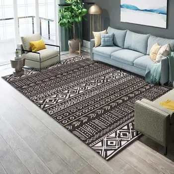 Mūsdienu Marokas Stila Print Art Paklāja Dzīvojamā Istaba Guļamistaba Anti-Slip Grīdas Paklājs Modes Virtuves Paklāju Paklājos