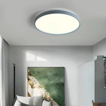 Mūsdienu minimālisma kārta guļamistaba griestu lampa Ziemeļvalstīm vienkāršu LED griestu lampas hotel guļamistaba RC aptumšojami griestu gaismas
