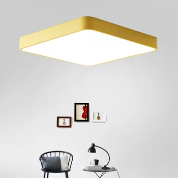 Mūsdienu minimālisma LED griestu gaismas vienkāršu virsmas iestrādāta tālvadības dimming griestu lampa virtuve dzīvojamā istaba guļamistaba stud