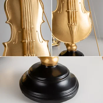 Mūsdienu Mājas Apdare Vijole Figūriņas Sax Statuetes Piederumi Biroja Galda Dekori Sveķu Mūzikas Instrumenta Modeli, Dekoratīvie