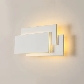 Mūsdienu Radošā 12w led sienas lampas modernās viesistabas eju kāpņu laukumā lampas guļamistabas gultas Melns/balts sienas gaismas