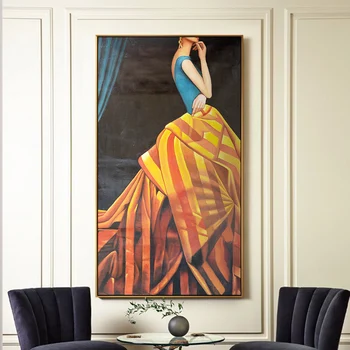 Mūsdienu Skaistumu Kleita Princeses Plakāti Un Izdrukas Abstraktā Audekls Gleznošanai HD Meitene Sienas Art Attēlus viesistaba, Mājas Dekoru