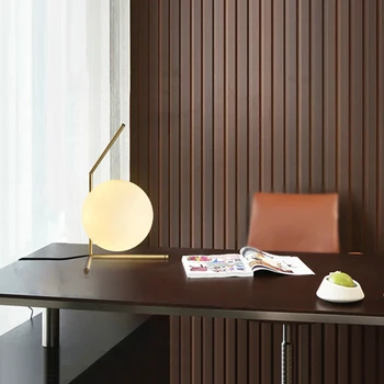 Mūsdienu stikla dzelzs galda lampas art deco Ziemeļvalstu galda lampa LED E27, ar 3 stili grāmatnīca viesistaba, guļamistaba studiju kafejnīca, restorāns
