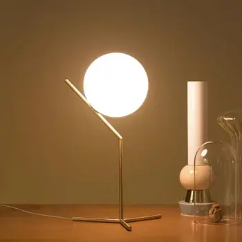 Mūsdienu stikla dzelzs galda lampas art deco Ziemeļvalstu galda lampa LED E27, ar 3 stili grāmatnīca viesistaba, guļamistaba studiju kafejnīca, restorāns
