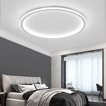 Mūsdienu Ultra Plānais LED dzīvojamā istabā Griestu lampas Melna/Balta, Apaļa, guļamistabas Griestu Lampas Bērnu istabas Apgaismojums
