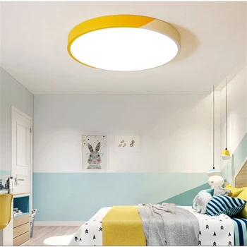 Mūsdienu Ultra-plānas 5cm Dubultā krāsu LED Griestu Lampas Radošo Dzelzs Kārta Stila Griestu lampas, lai Dzīvojamā Istaba Guļamistaba Foajē