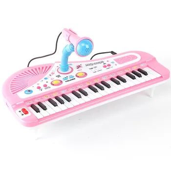 Mūzika, Rotaļlietu Bērniem, Klavieres 37 Taustiņi Mini Elektronisko Orgānu Mūzikas Klavieres Mācību Tastatūra Ar Mikrofonu Izglītojošas Rotaļlietas Bērniem