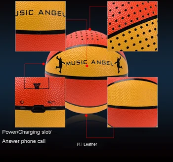 Mūzikas Eņģelis JH-LQBT Mini Basketbola Super Bass mp3 atskaņotājs, Hi-fi, Bluetooth Skaļruņu Atbalsts brīvroku Atbildētu uz tālruņa zvanu, telefona
