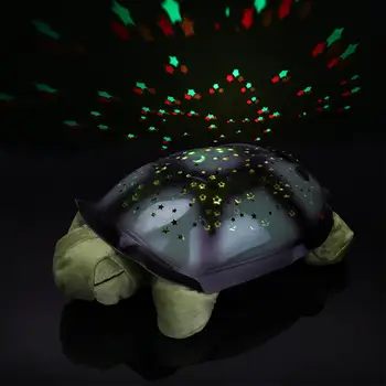 Mūzikas LED Turtle Nakts Gaisma, kas Mirgo, Skan Zvaigznes Zvaigznājā palīdzēt miega Lampas mini projektoru rotaļlietas