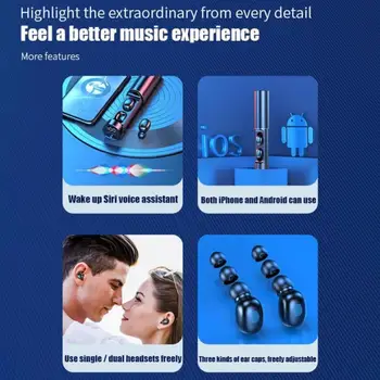 N21 Earbuds TWS Austiņas Touch Kontroli Bezvadu Bluetooth 5.2 Austiņas Ar Mikrofonu