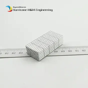 N42 Mini Magents Mikro Precizitātes Magnēts Cilindru Dia. 2.5x10mm NdFeB Plānas Šķēle Mazo Magnetics 100gab