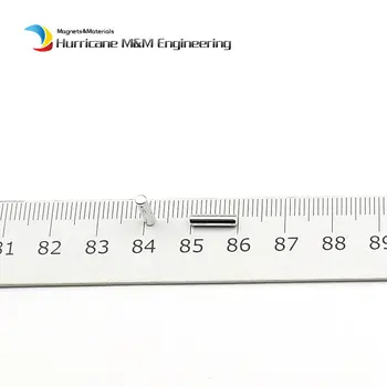 N42 Mini Magents Mikro Precizitātes Magnēts Cilindru Dia. 2.5x10mm NdFeB Plānas Šķēle Mazo Magnetics 100gab