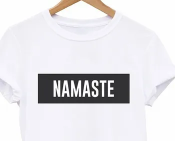 Namaste Krekls Tumblr T-krekls Hipiju Krekls Hipiju Apģērbu Pilates Krekls Moletom Darīt, Tumblr T Krekls Modes Gadījuma Topi Tee-J102