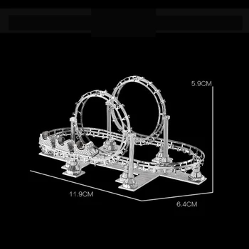 Nanyuan 3D Metāla Puzzle amerikāņu Kalniņi ēkas Modelis DIY lāzergriešanas Apkopot Jigsaw Rotaļlietas Darbvirsmas apdare DĀVANU Revīzijas